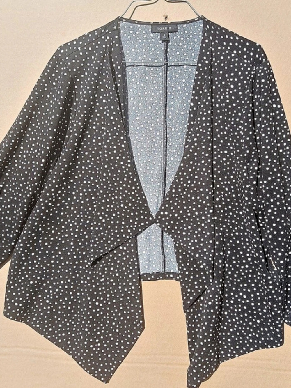 Torrid Polka Dot Asymmetrical Blazer Size 2